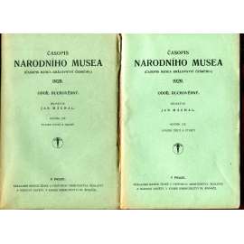 Časopis Národního musea, ročník CIII., sv. I.-IV./1929 (Časopis musea Království českého) - 2 svazky