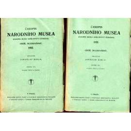 Časopis Národního musea, ročník CVI., sv. I.-IV./1932 (Časopis musea Království českého) - 2 svazky