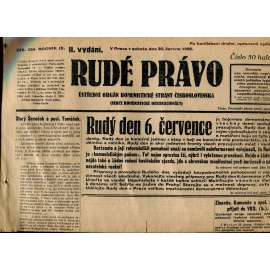 Rudé právo, ročník IX., číslo 154/1928.(1. republika, staré noviny)