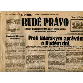 Rudé právo, ročník IX., číslo 153/1928.(1. republika, staré noviny)