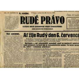 Rudé právo, ročník IX., číslo 147/1928 (1. republika, staré noviny)