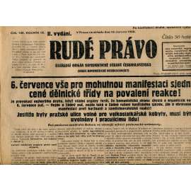 Rudé právo, ročník IX., číslo 139/1928 (1. republika, staré noviny)