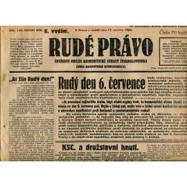 Rudé právo, ročník IX., číslo 143/1928 (1. republika, staré noviny)