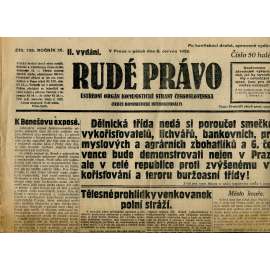Rudé právo, ročník IX., číslo 135/1928 (1. republika, staré noviny)