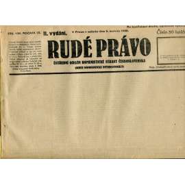 Rudé právo, ročník IX., číslo 136/1928 (1. republika, staré noviny)