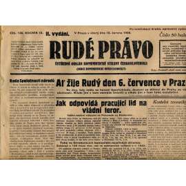 Rudé právo, ročník IX., číslo 138/1928 (1. republika, staré noviny)