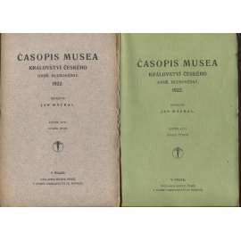 Časopis Národního musea, ročník XCVI., sv. I.-IV./1922 (Časopis musea Království českého) - 3 svazky