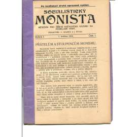 Socialistický monista, ročník I., číslo 1/1914. Měsíčník pro šíření světového názoru na podkladě vědy (časopis, noviny)