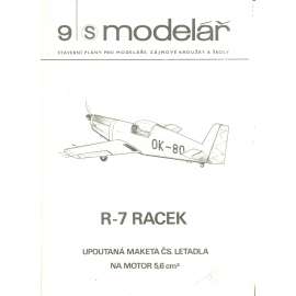 Modelář, číslo 9. Stavební plány pro modeláře, zájmové kroužky a školy (letadla, letectví) - R-7 Racek