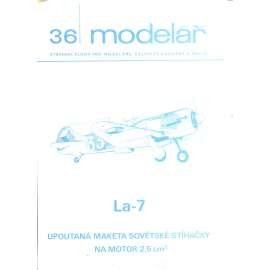 Modelář, číslo 36. Stavební plány pro modeláře, zájmové kroužky a školy (letadla, letectví) - La-7