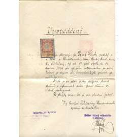 Staré vysvědčení (1906)