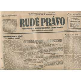 Rudé právo, ročník VIII., číslo 308/1927. Ústřední orgán Komunistické strany Československa (staré noviny, 1. republika)