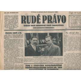 Rudé právo, ročník VIII., číslo 265/1927. Ústřední orgán Komunistické strany Československa (staré noviny, 1. republika)