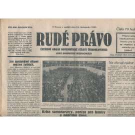 Rudé právo, ročník VIII., číslo 269/1927. Ústřední orgán Komunistické strany Československa (staré noviny, 1. republika)
