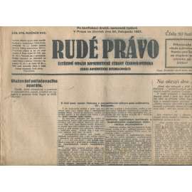 Rudé právo, ročník VIII., číslo 278/1927. Ústřední orgán Komunistické strany Československa (staré noviny, 1. republika)