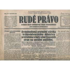 Rudé právo, ročník VIII., číslo 279/1927. Ústřední orgán Komunistické strany Československa (staré noviny, 1. republika)