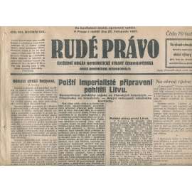 Rudé právo, ročník VIII., číslo 280/1927. Ústřední orgán Komunistické strany Československa (staré noviny, 1. republika) Rudé právo, ročník VIII., číslo 280/1927. Ústřední orgán Komunistické strany Československa (staré noviny, 1. republika)