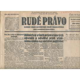 Rudé právo, ročník VIII., číslo 282/1927. Ústřední orgán Komunistické strany Československa (staré noviny, 1. republika)