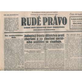 Rudé právo, ročník VIII., číslo 289/1927. Ústřední orgán Komunistické strany Československa (staré noviny, 1. republika)