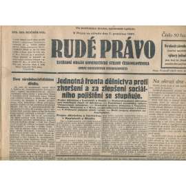 Rudé právo, ročník VIII., číslo 289/1927. Ústřední orgán Komunistické strany Československa (staré noviny, 1. republika) Rudé právo, ročník VIII., číslo 289/1927. Ústřední orgán Komunistické strany Československa (staré noviny, 1. republika)