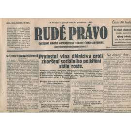 Rudé právo, ročník VIII., číslo 291/1927. Ústřední orgán Komunistické strany Československa (staré noviny, 1. republika)