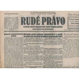 Rudé právo, ročník VIII., číslo 293/1927. Ústřední orgán Komunistické strany Československa (staré noviny, 1. republika) Rudé právo, ročník VIII., číslo 293/1927. Ústřední orgán Komunistické strany Československa (staré noviny, 1. republika)