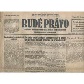 Rudé právo, ročník VIII., číslo 293/1927. Ústřední orgán Komunistické strany Československa (staré noviny, 1. republika)