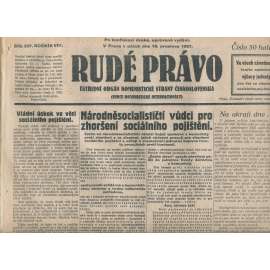 Rudé právo, ročník VIII., číslo 297/1927. Ústřední orgán Komunistické strany Československa (staré noviny, 1. republika)