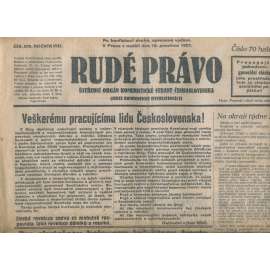 Rudé právo, ročník VIII., číslo 299/1927. Ústřední orgán Komunistické strany Československa (staré noviny, 1. republika)