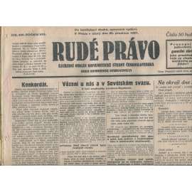 Rudé právo, ročník VIII., číslo 300/1927. Ústřední orgán Komunistické strany Československa (staré noviny, 1. republika)