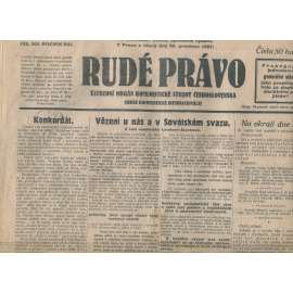 Rudé právo, ročník VIII., číslo 300/1927. Ústřední orgán Komunistické strany Československa (staré noviny, 1. republika)