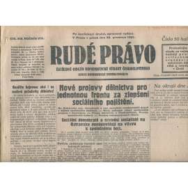 Rudé právo, ročník VIII., číslo 303/1927. Ústřední orgán Komunistické strany Československa (staré noviny, 1. republika)