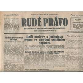 Rudé právo, ročník VIII., číslo 306/1927. Ústřední orgán Komunistické strany Československa (staré noviny, 1. republika)