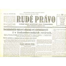 Rudé právo, ročník XII., číslo 10/1931. Ústřední orgán Komunistické strany Československa (staré noviny, 1. republika)