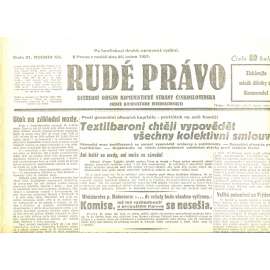 Rudé právo, ročník XII., číslo 21/1931. Ústřední orgán Komunistické strany Československa (staré noviny, 1. republika)