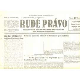 Rudé právo, ročník XII., číslo 22/1931. Ústřední orgán Komunistické strany Československa (staré noviny, 1. republika)
