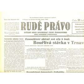 Rudé právo, ročník XII., číslo 23/1931. Ústřední orgán Komunistické strany Československa (staré noviny, 1. republika)
