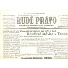Rudé právo, ročník XII., číslo 23/1931. Ústřední orgán Komunistické strany Československa (staré noviny, 1. republika)
