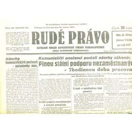 Rudé právo, ročník XII., číslo 24/1931. Ústřední orgán Komunistické strany Československa (staré noviny, 1. republika)