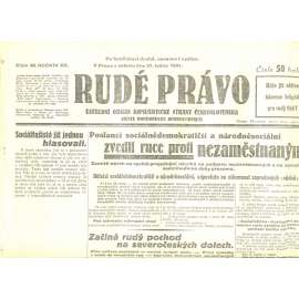 Rudé právo, ročník XII., číslo 26/1931. Ústřední orgán Komunistické strany Československa (staré noviny, 1. republika)
