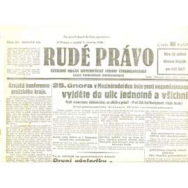 Rudé právo, ročník XII., číslo 27/1931. Ústřední orgán Komunistické strany Československa (staré noviny, 1. republika)