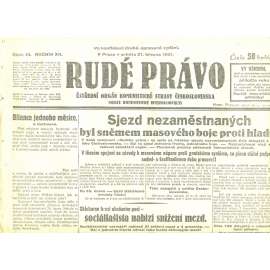 Rudé právo, ročník XII., číslo 44/1931. Ústřední orgán Komunistické strany Československa (staré noviny, 1. republika)