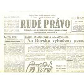 Rudé právo, ročník XII., číslo 45/1931. Ústřední orgán Komunistické strany Československa (staré noviny, 1. republika)