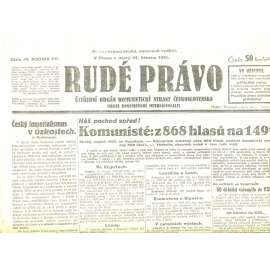Rudé právo, ročník XII., číslo 46/1931. Ústřední orgán Komunistické strany Československa (staré noviny, 1. republika)
