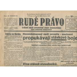 Rudé právo, ročník XII., číslo 48/1931. Ústřední orgán Komunistické strany Československa (staré noviny, 1. republika)