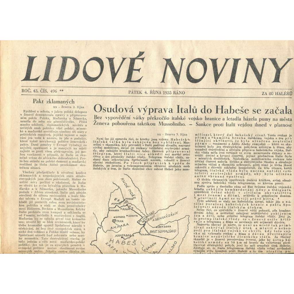 Lidové noviny (4.10.1935) - 1. republika