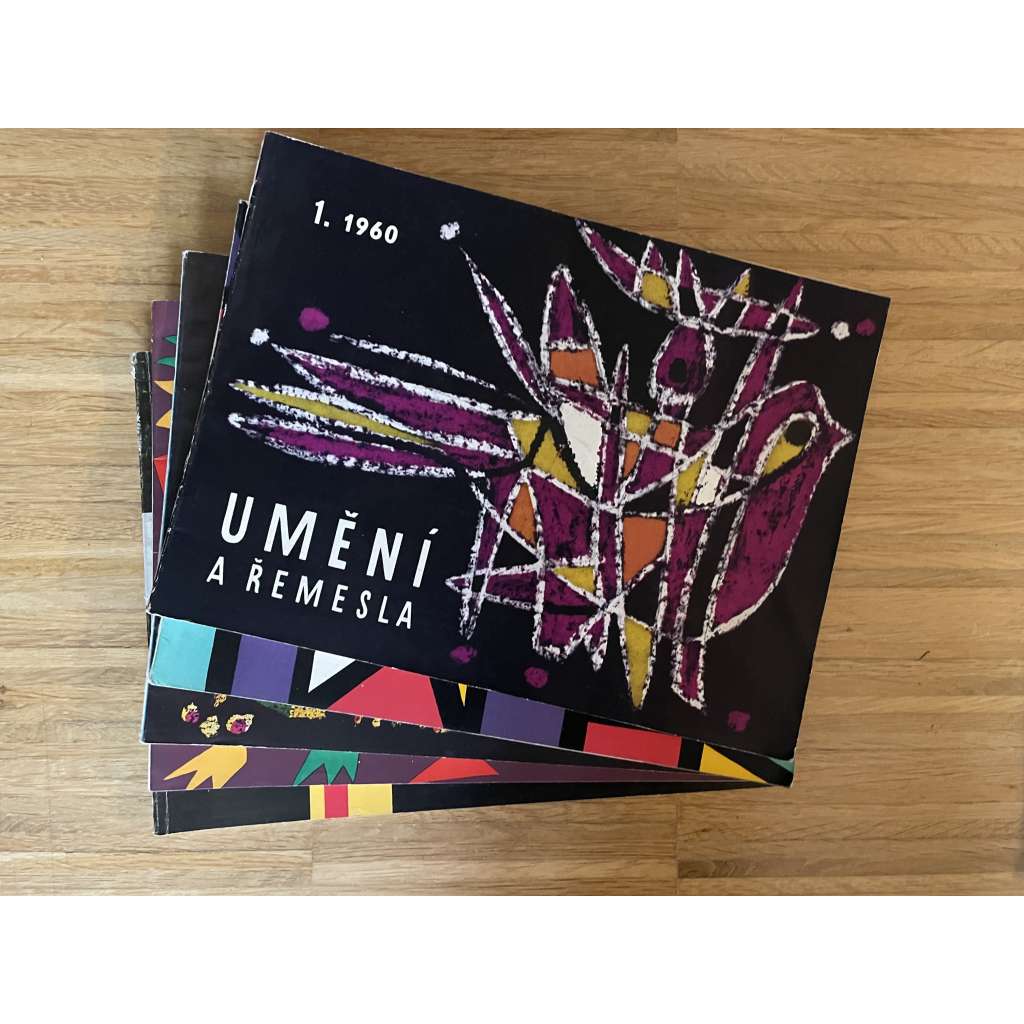 Umění a řemesla 1-5/1960 [užité umění, umělecké řemeslo, lidová tvorba; sklo, keramika, textil, výšivka, architektura, kov, dřevo] - časopis