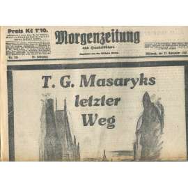 Morgenzeitung (noviny 1937, smrt T. G. Masaryk, prezident)