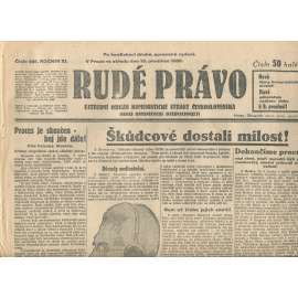 Rudé právo, ročník XI., číslo 286/1930. Ústřední orgán Komunistické strany Československa (staré noviny, 1. republika)