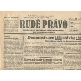 Rudé právo, ročník XI., číslo 288/1930. Ústřední orgán Komunistické strany Československa (staré noviny, 1. republika)